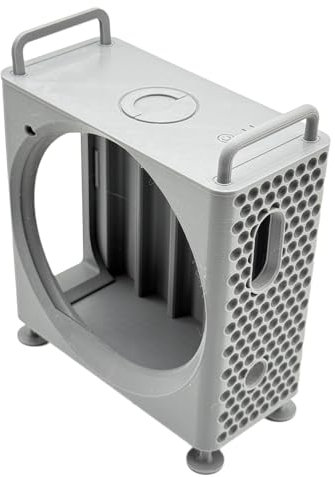Mini Chassis Stand Case for Mac Mini M4/M4 Pro 2024, 3D Printed Vertical Computer Case Protective Cover Holder Shockproof Dustproof Bracket Storage Stand DIY PC Part (gray)