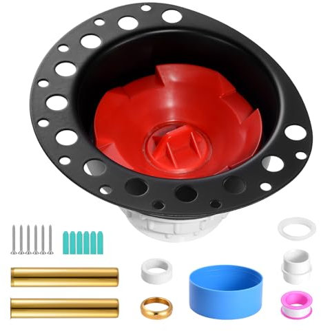 VEVOR YGTJ-PVC-001 kit vidange Baignoire autoportante, Jaune-Noir