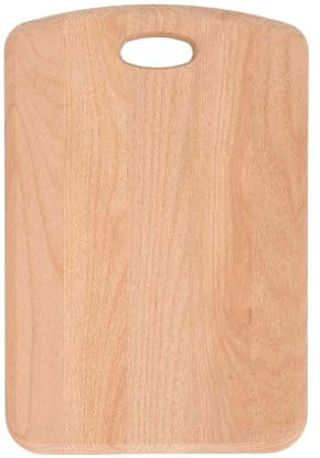 Schneidebrett Holz Holzbrett Küche Holzschneidebrett Küchenzubehör Groß und Klein Brotbretter und Servierbretter Wooden Cutting Board (Buche mit Griff, 34x24x2cm)