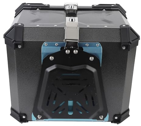 Asixxsix 55L Aluminium -Heck -Top -Kiste mit Sicherheitsschloss, Helm -Gepäckaufbewahrungsunternehmen, Einfache Installation, Universelle, Schnellfreisetzung, Zum Verstauen von