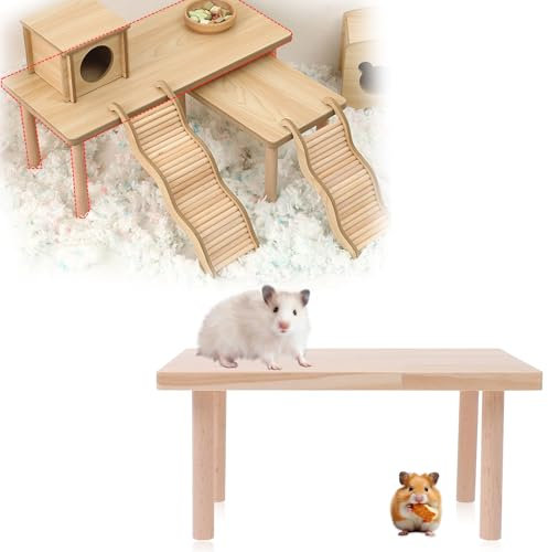 SZSMW Hamster Plattform - Hamster Etage - Hamster Spielzeug Plattform - Geeignet FüR,Kaninchen,Meerschweinchen,das Schneiden Ist Ordentlich Und Glatt und Wird Ihrem Nicht Schaden (M)