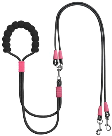 Dog Strap Splitter, Double Pet Rope Strap, Adjustable Walking Connector, Heavy Duty Clip Design, Outdoor Running Hiking Camping Gear for Small Medium Dogs, 70,87 Zoll