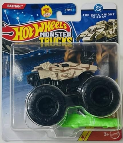 Hot Wheels Monster Trucks Batman Camo Tumbler 1:64 Scale Crash Attack Super Smash