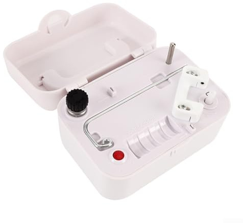 Volakebeing For Electric Wire Winder with Handle, Portable Automatic Cable Reel for 5VDC or 2 AA Batteries, 7.2W ABS+Alloy Cord Rewinder with Metal Clip, Induction(induction type)