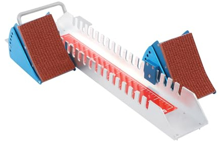 MooBeey Hochwertige Startblöcke Rennbahnblöcke aus Aluminiumlegierung, 6 Winkeleinstellungen Leichtathletik-Startblock mit Präzise Skalen, Tragbar Laufbahnblöcke Pedale Laufblöcke
