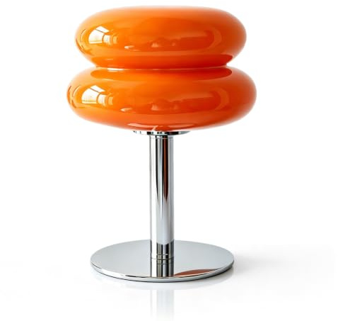 Pilzlampe Tischlampe, 16x29cm/6,3x11,4 Zoll Glas Sanftes Licht Eierkuchen Tischlampe Energieeffizient Niedliche USB Tischleuchte LED Kleine Lampe für Schlafzimmer Wohnzimmer Studentenwohnheim Büro