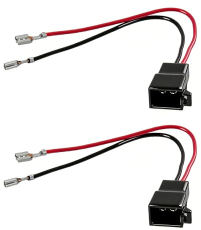 2 Pièces Adaptateur Haut Parleur, Adaptateur Enceinte Voiture DIN Universels, Connecteurs Fiche pour Haut-parleurs Compatible avec Opel Renault Peugeot Fiat Citroën, Câble de Connexion Autoradio 15 cm