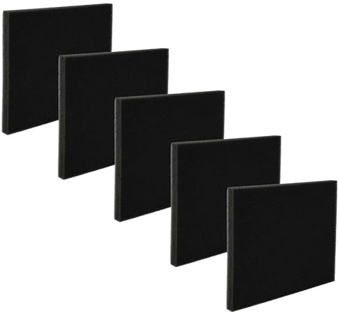 vhbw 5x Staubsaugerfilter kompatibel mit Philips FC9923, FC9922, FC9925, FC9924, FC9927, FC9926, FC9928 Staubsauger - Schaumstofffilter Schwarz