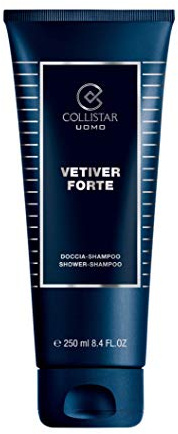 Collistar Vetiver Forte Dusch-Shampoo aus der Männerserie, Reinigungsgel für Körper und Haare, reich an Mineralsalzen und Vitaminen, für alle Hauttypen, 250 ml