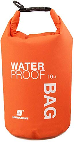 Uncle Paul wasserdichte Tasche - Orange 10L Trockentaschen, wasserdichte Packsäcke zum Treiben Bootfahren Kajakfahren Angeln Rafting Schwimmen Camping Kanufahren Surfen
