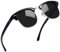 Joopin Halbrahmen Sonnenbrille Herren Schwarze und Sonnenbrille Polarisiert Damen Retro UV400 Brille für Fahren und Tourismus (Glänzend Dunkelgrau)