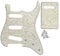 FLEOR Set of 8 Hole SSS Pickguard and Guitar Backplate with Screw for Vintage ST Style Guitar Parts Replacement,4ply Aged Pearl