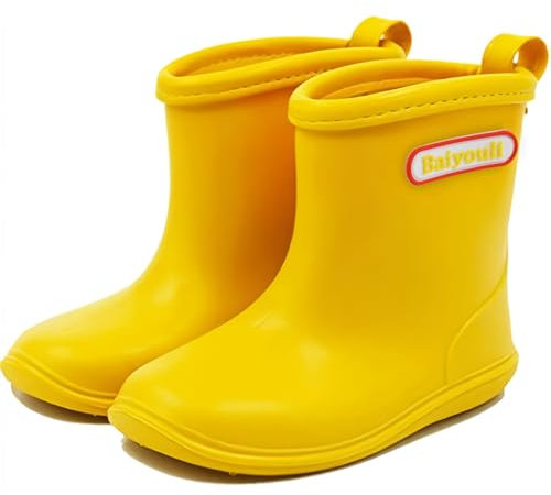 BAIYOU Unisex Bambino Stivali Pioggia Ragazza Stivaletti Scarpe Invernali Impermeabile