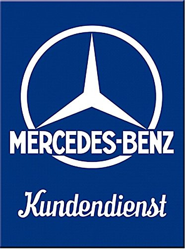 Nostalgic-Art 14372 Mercedes-Benz - Kundendienst | Retro Magnet | Kühlschrank-Magnet | Vintage | 6x8 cm | Original Mercedes-Benz Lizenzprodukt (OLP), aus Metall, Vintage Design, Geschenk-Idee für Mercedes-Fans