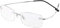 KoKoBin Randlos Lesebrille super Light Titan Lesehilfe für Damen und Herren(silber,+2.5)