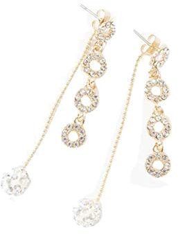 Mypace 925 Silber Gold Set Creolen hängende Ohrringe Für Damen Mode tTend Lange Quaste Kreis Ball Quaste Ohrringe Schmuck