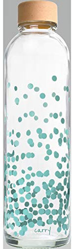 Carrybottles Glastrinkflasche 0,7l (Pure Happiness)| Sportflasche, Wasserflasche | BPA-frei, auslaufsicher & kohlensäuregeeignet | Made in Germany