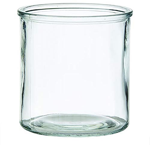 Windlichter aus Glas in klassischer Zylinderform - Kerzenglas und Teelichtgläser für viele Dekorationen - Runde Kerzengläser- Gläser für Kerzen Giessen - Kerzengießen (6 x Ø 15 cm/H 15 cm)