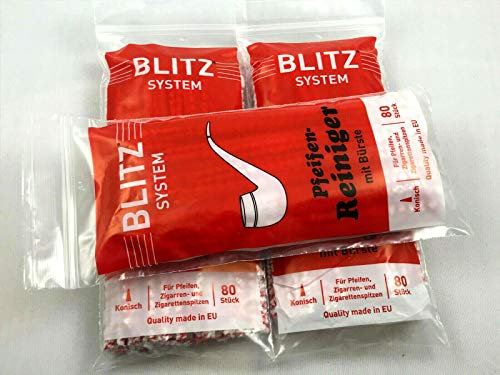 Blitz Pfeifen Reiniger 3 x 80 Stück Biege Plüsch Basteln biegsam Pfeife rot/weiß Plüsch