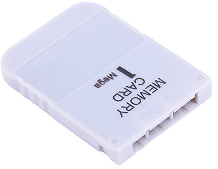 Exliy Portable Universel 1MB Memory Card Stick For Playstation 1 One PS1 Game, Plastic White Memory Card For Sony PS1 Compatible with Any PlayStation One Games