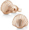 MATERIA Damen Ohrstecker rosegold klein - Muschel Ohrringe Silber 925 rose vergoldet SO-415-Rose