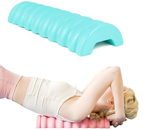 SNPE Halbschaumrolle mit Wellenmuster – überlegene Steifigkeit für hohe myofasziale Entspannung und Triggerpunkt-Massage, Halbmassage-Schaumstoffrolle für Nacken, Schulter, Rückenmuskulatur (Mint)