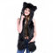iNelihoo 3-in-1 Damen Winter Kapuzenschal mit Fäustlingen Thermal Kunstpelz Kapuzenschal Neckwarmer Hoodie Tasche Warmer Outdoor-Ohrschal Winddicht Kälteschutz Mütze Schal Handschuhe Set
