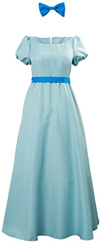 YANVS Erwachsene Halloween Prinzessin Kleid Damen Gürtel Schleife Kopfschmuck Set