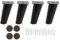 MOBILIARIOCLICHI Patas para Muebles Madera Haya. Patas cónicas con inclinación, y Placa de Montaje ya instaladas. Patas para mesas, armarios, mesitas y para Cualquier Tipo de Mueble (10 cm Negro)