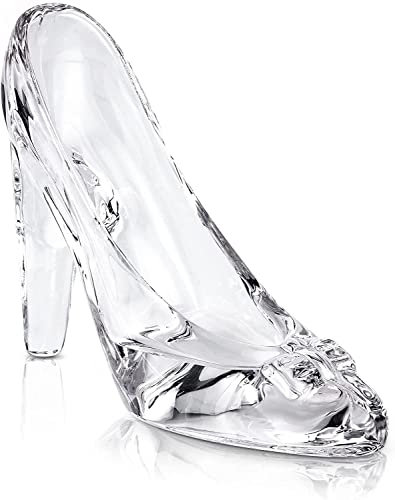 Tiamu Glas Kristall Schuhe Hohe Absätze Hochzeit Schuhe Figurine Dekorationen, Kristall Schuhes Aschenputtel Transparent High Heels Geschenk für Valentinstag, Geburtstag, Braut Wedding, Weihnachten