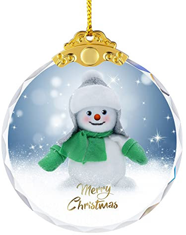 Decorazione natalizia in cristallo da appendere, decorazione lucida per albero di Natale, decorazione per la casa con cristalli per incidere regali di Natale