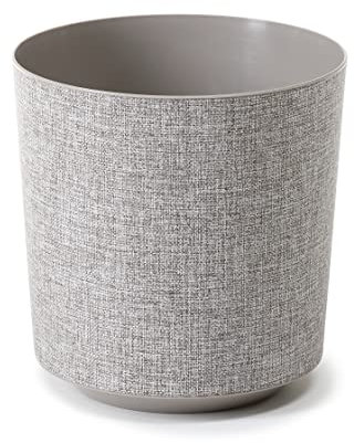 Lamela GAMA Flowerpot Herb Plant Flower pot Planter | Ø 19 cm | Holder Balcony Garden Container | Textil collection Patented technology !!! (Taupe Fabric)