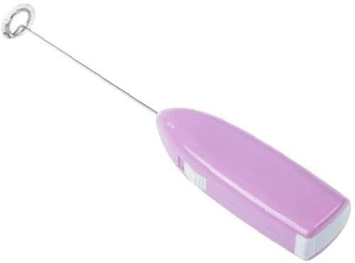 Practical and AttractiveMini mélangeur à lait fouet électrique batteur à oeufs à piles mousseur à lait Portable rose sans batterie