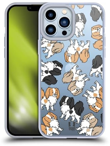 Head Case Designs Japanischer Chin Hunderassen Muster 12 Gelhülle [Militärischer Schutzgrad] Kompatibel Mit Apple iPhone 13 Pro Max Und Kompatibel Mit MagSafe