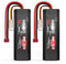 HOOVO 2S Batterie RC 7,4 V 50 C 4000 mAh Batterie LiPo avec Prise Deans Batterie pour Voiture RC Camion RC Bateau RC Hobby RC Quadcopter RC Hobby Truggy Racing Driving (2 Paquets)