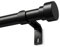 Tringle à rideaux extensible pour fenêtre extérieure (noir mat, 76 à 305 cm)