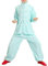 HEARTTOUCH Trainingsanzüge Kinder Kung Fu Uniform Chinesische Kampfsport Bekleidung Sets Jungen Mädchen Traditionell Tai Chi Wushu Leistungskostüme Sportbekleidung (B Blau,140,140)