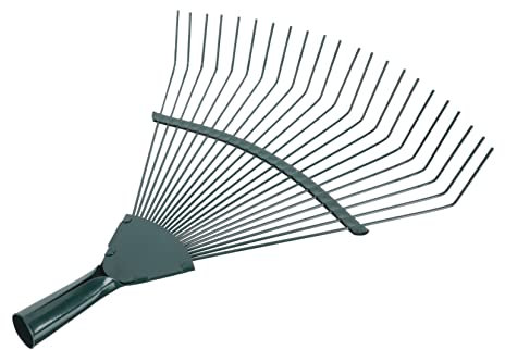 ABOOFAN 1stk 22 Zähne Rechen Laubrechen Griff Für Gartenrechen Kleine Rechen Für Gartenbeete Rechen Für Die Gartenarbeit Handwerkzeuge Rechen Für Blätter Metall Holzgriff Stahl Blumenbeet