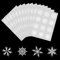 Becellen 12 Blatt Schneeflocke Aufkleber, Weihnachten Wasserdichte Selbstklebend Aufkleber Rund Sticker für Geschenk Dekoration