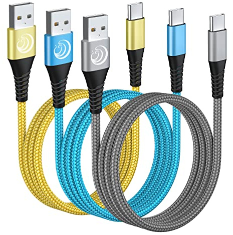 USB C Charger Cable 3M 3Pack Long USB to USBC Cable Fast Charging Type C Long Charging Lead USB C Cable for iPhone 17 16 15 Pro Max Samsung Galaxy S24 S23 S22 S21 A56 A16 Pixel 9 iPad Switch
