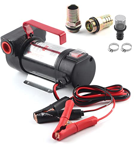 Bomba Extractora de Transferencia de Combustible Eléctrica de 12 V Motor Comercial de Aceite de Queroseno Portátil, Bomba Autocebante para Vehículos Pesados y Camiones, 40