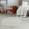 THE RUGS Modern Moroccan Design Living Room and Bedroom Rugs, Non-Shedding & Easy Care (Moroccan Ivory/Grey, 120 cm Round)