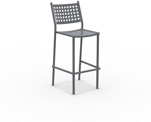 Mondo Viro Hocker aus Metall für den Garten Alice stapelbar 44 x 51 cm 107 h (Antikgrau)