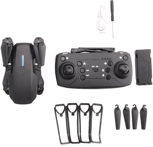 SVRITE Pro 4K HD Foldable Drone, Dual Camera, Black, Intermediate Skill Level, Remote Control, Automatic Exposure