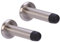 HANDLEZONE® 2 Pack 75mm / 3 inch Projecting Skirting Or Wall Mounted Door Stop, Concealed Fixing, Rubber Buffer Stopper - Satin Nickel