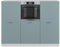 Vicco Küchenblock R-Line, Miniküche, Blau-Grau/Weiß, 180 cm ohne Arbeitsplatte