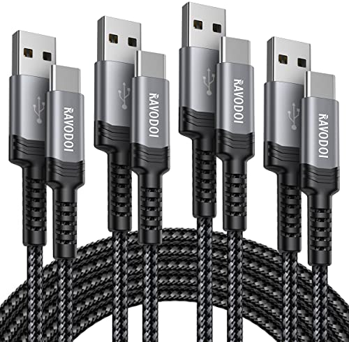 USB C Kabel[1M+2M+2M+3M, 4 Stück] 3A Schnellladekabel USB C iphone 15 Ladekabel Nylon Geflochten für iphone 15, Samsung Galaxy S24 S23 S22 S21 S20 S10 S9, A53 A52 A33 A34 A20e A14, Google Pixel 7 6