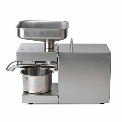 Automatische Ölpresse Edelstahl-Ölpresse Gewerbliche Olivenölpresse Elektrische Ölpresse 600W Automatische Saatölpresse mit Kaltpressen, Heißpressen, Frittieren und Heißpressen