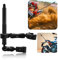 HAFOKO Heavy-Duty Motorcycle Clamp Mount Kit Bike Handlebar with 59 Invisible Selfie Stick for Insta 360 X5 X4 X3 X2 X ONE RS R GO 3 compatible for Gopro Motorcycle Camera Double Clamp Mount Kit