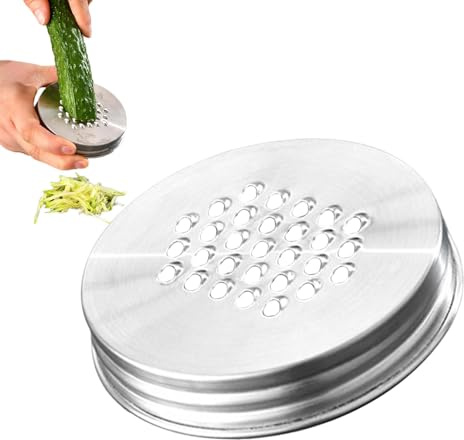 Deckel Käsereibe - Veggie Reibe Glas, Ingwer Shredder Flasche, Rostfreie